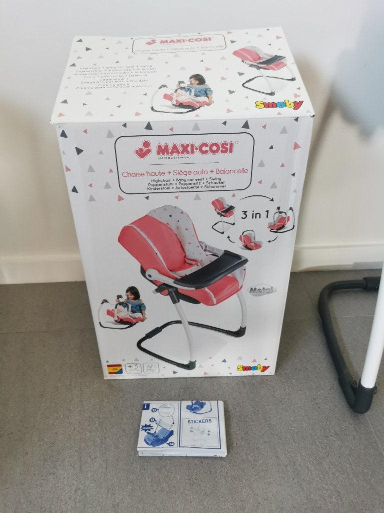 Smoby Maxi-Cosi 3-in-1 Poppenstoel (in originele doos), Enlèvement, Comme neuf, Baby Pop