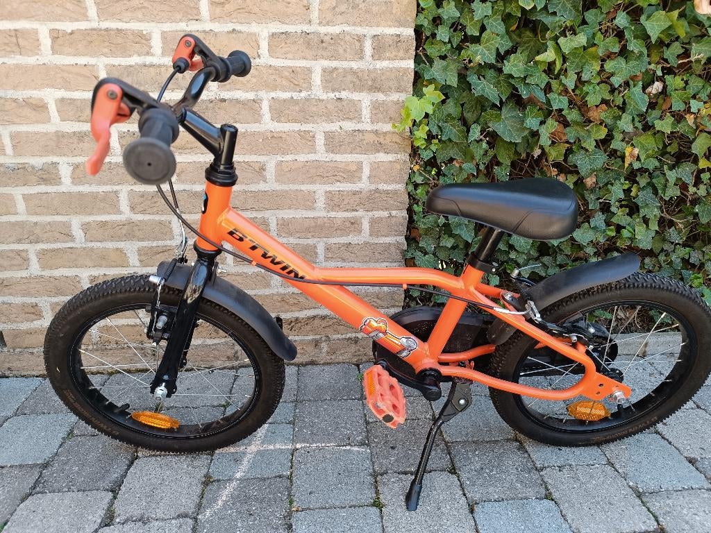Fiets 16 inch 4-6 jaar 500 Robot - BTWIN, Ophalen, Zijwieltjes, Velgrem, BTWIN