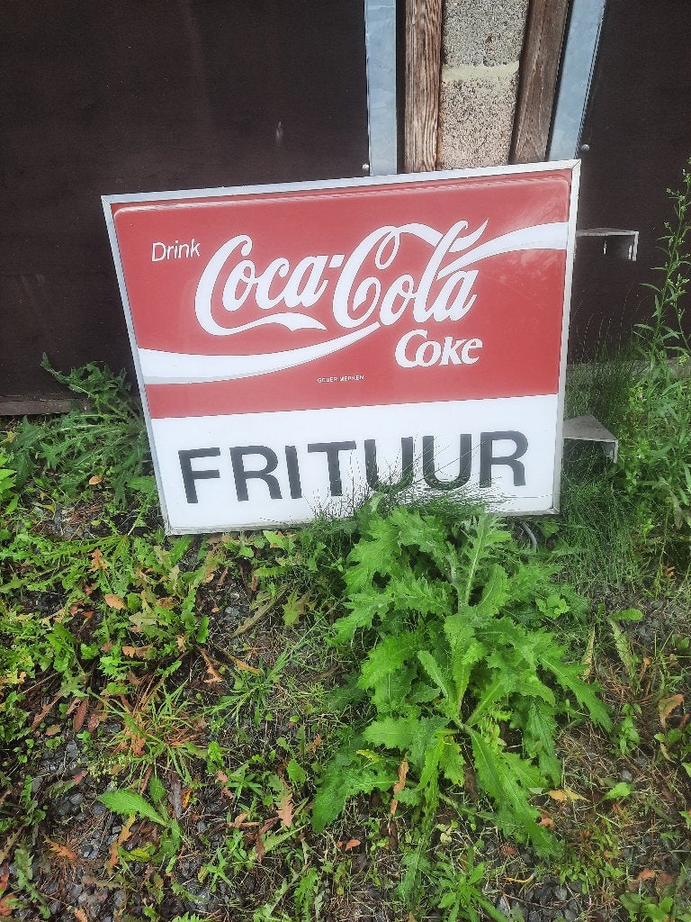 Coca cola verlichting 80cm x 70 cm, Verzamelen, Ophalen of Verzenden, Gebruikt, Reclamebord