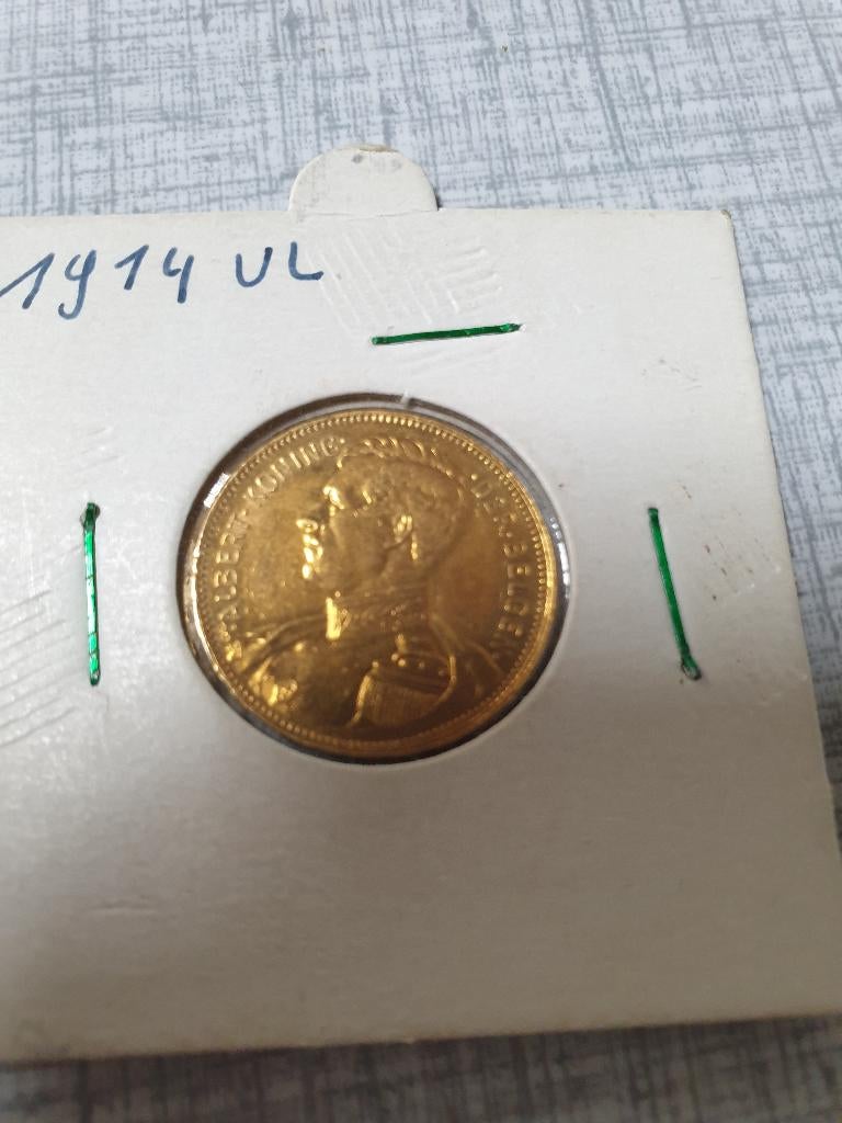 Gouden 20 fr Albert, Ophalen of Verzenden, België, Losse munt, Goud