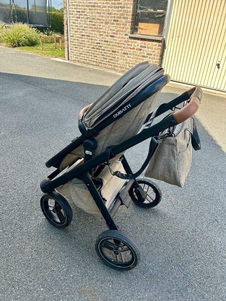 Dubatti One E4 Kinderwagen – Taupe Melange, Kinderen en Baby's, Gebruikt, Luchtbanden, Ophalen, Kinderwagen