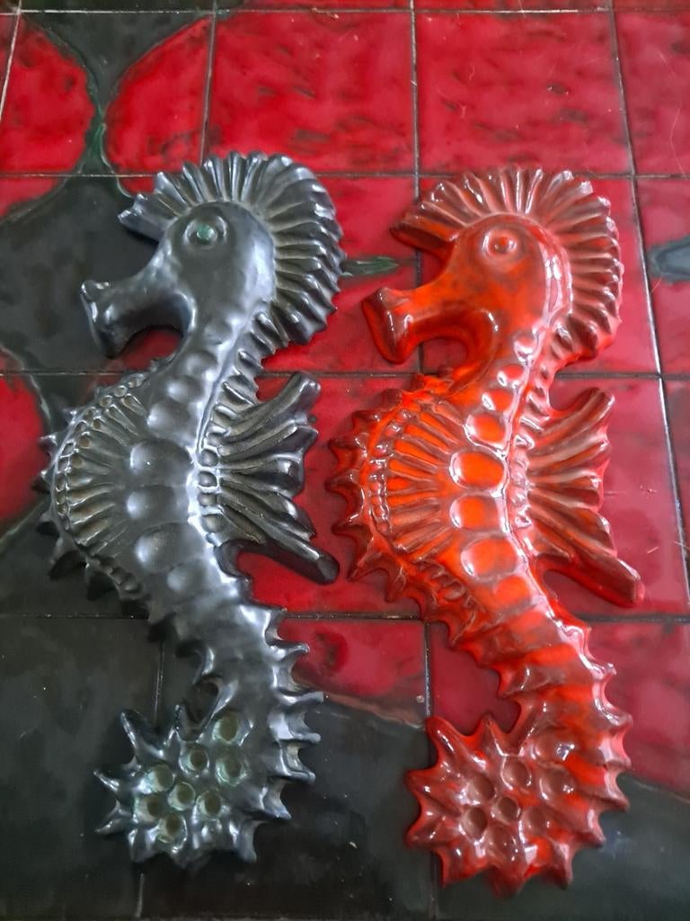 Twee zeepaardjes, Antiek en Kunst, Ophalen