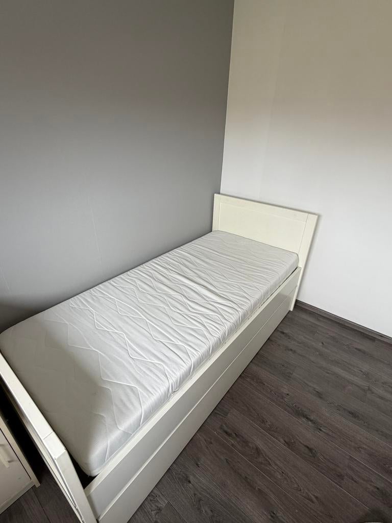Eenpersoonsbed met lade, Ophalen, Gebruikt, 90 cm, Eenpersoons