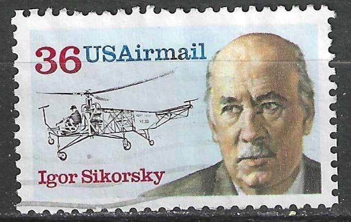 États-Unis 1988 - Yvert 113PA - Igor Sikorsky (ST), Envoi, Affranchi