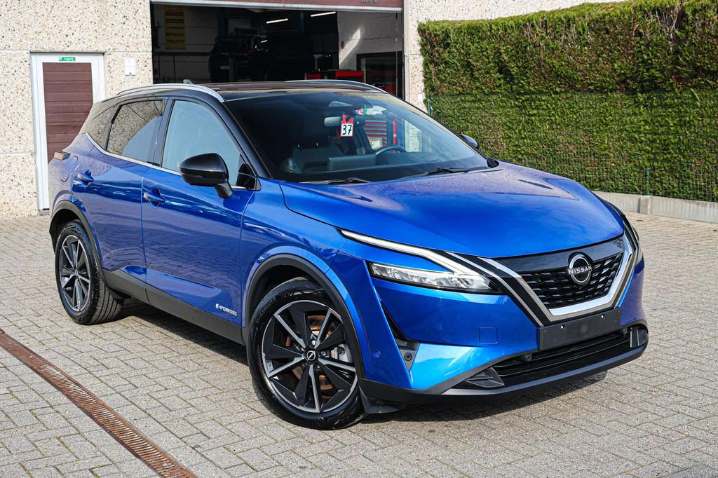 Nissan QASHQAI E-POWER*BENZINE-HYBRIDE*TEKNA-UITVOERI*GLAZEN, Euro 6, Entreprise, Noir, 5 portes