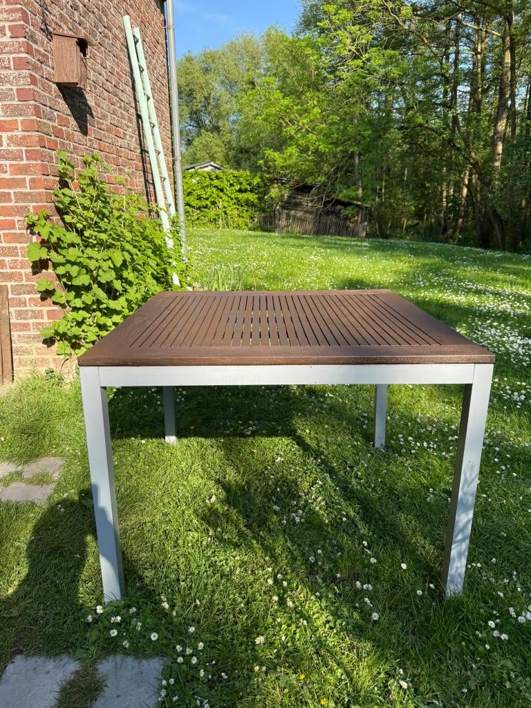 Buitentafel, Ophalen, Gebruikt, Vierkant, Hout