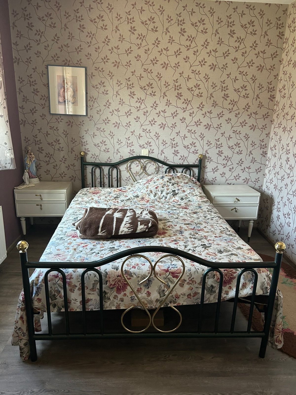 Ijzeren bed (twijelaar), Huis en Inrichting, Ophalen, Gebruikt, 140 cm, Twijfelaar