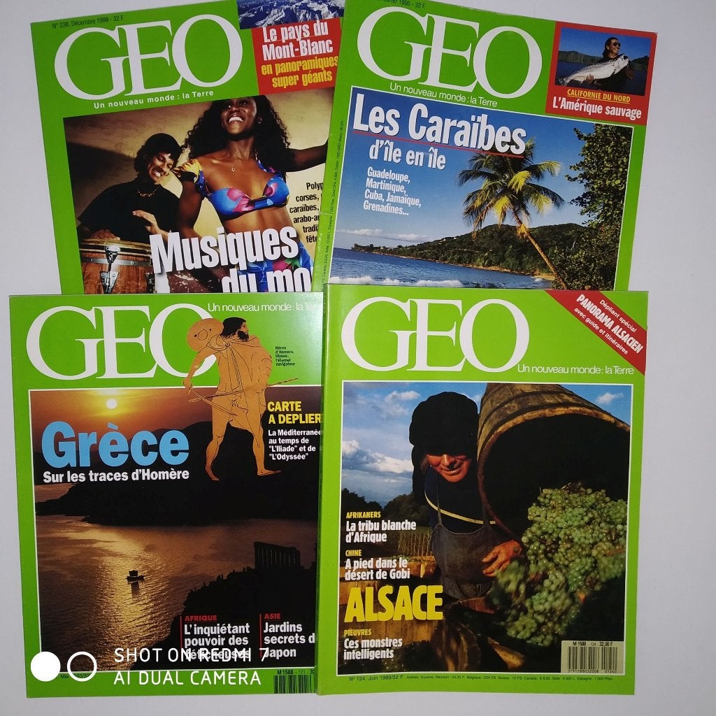 GEO lot de 4 124-171-192-238, Enlèvement ou Envoi, Utilisé, Science et Nature