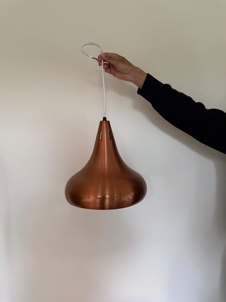 vintage plafondlamp, Huis en Inrichting, Gebruikt, Ophalen of Verzenden, Bruin, 25 tot 50 cm