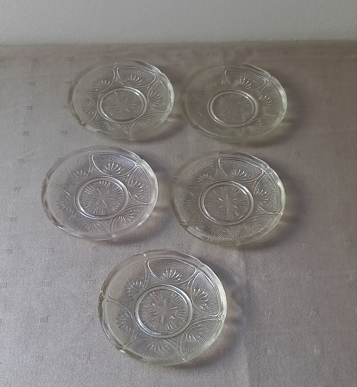 5X Onderzetters in glas., Antiek en Kunst, Ophalen