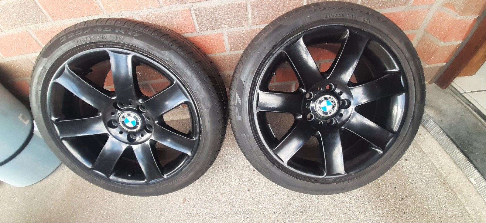TE KOOP 4×17" ORIGINELE BMW VELGEN=200 €, Enlèvement, Pneu(s)