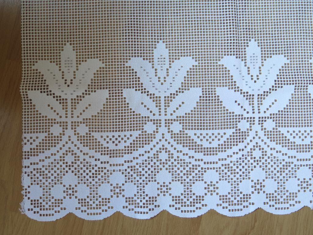 rideau dentelle, Enlèvement ou Envoi, Utilisé, Blanc