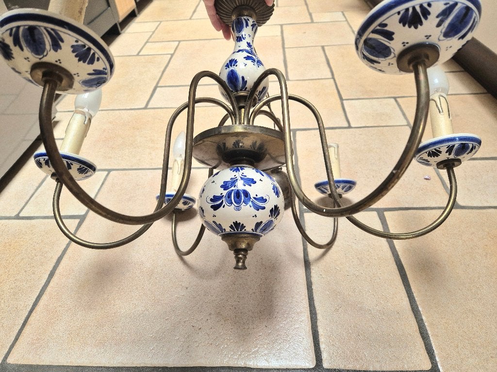 Lustre ancien, Ophalen, Zo goed als nieuw, Glas, Ancien