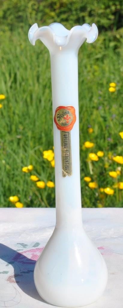 vase soliflore opaline blanche florantina stelvia, Enlèvement ou Envoi
