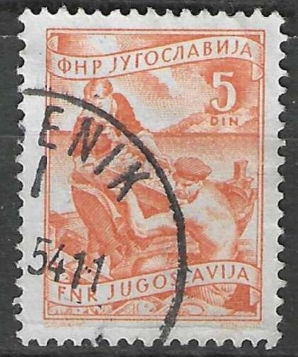 Yougoslavie 1953 - Yvert 602 - La Chasse - 5 d. (ST), Envoi, Affranchi