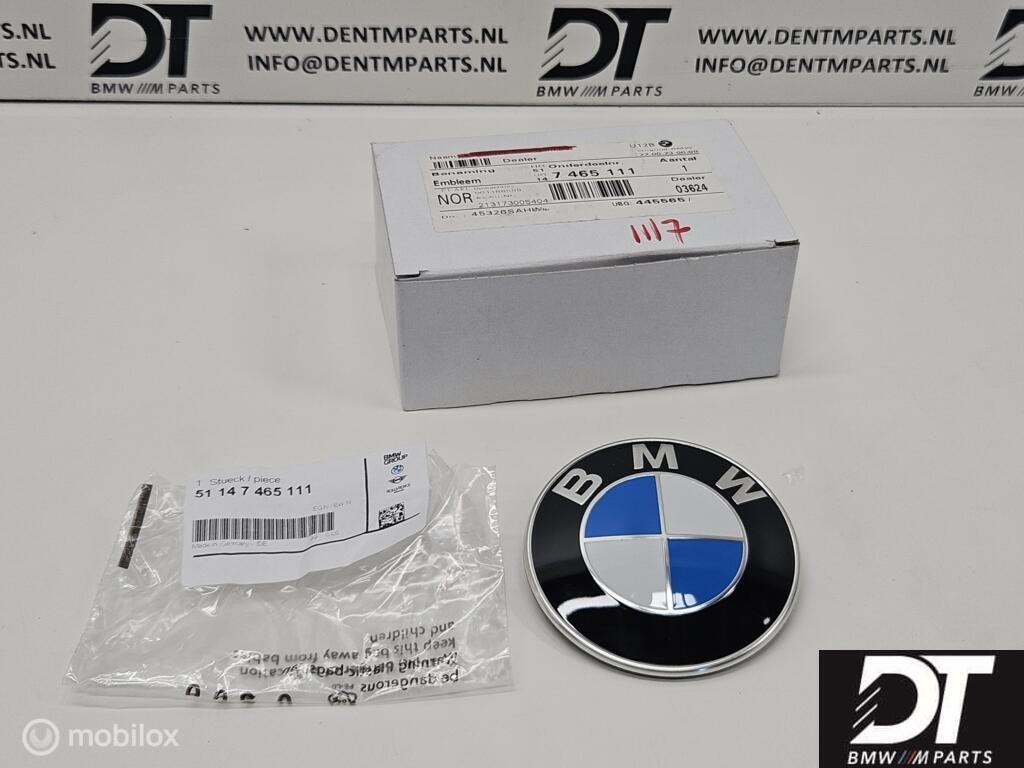 Embleem achter 82mm BMW 7-serie G11 G12 51147465111, Auto-onderdelen, Nieuw, Ophalen of Verzenden