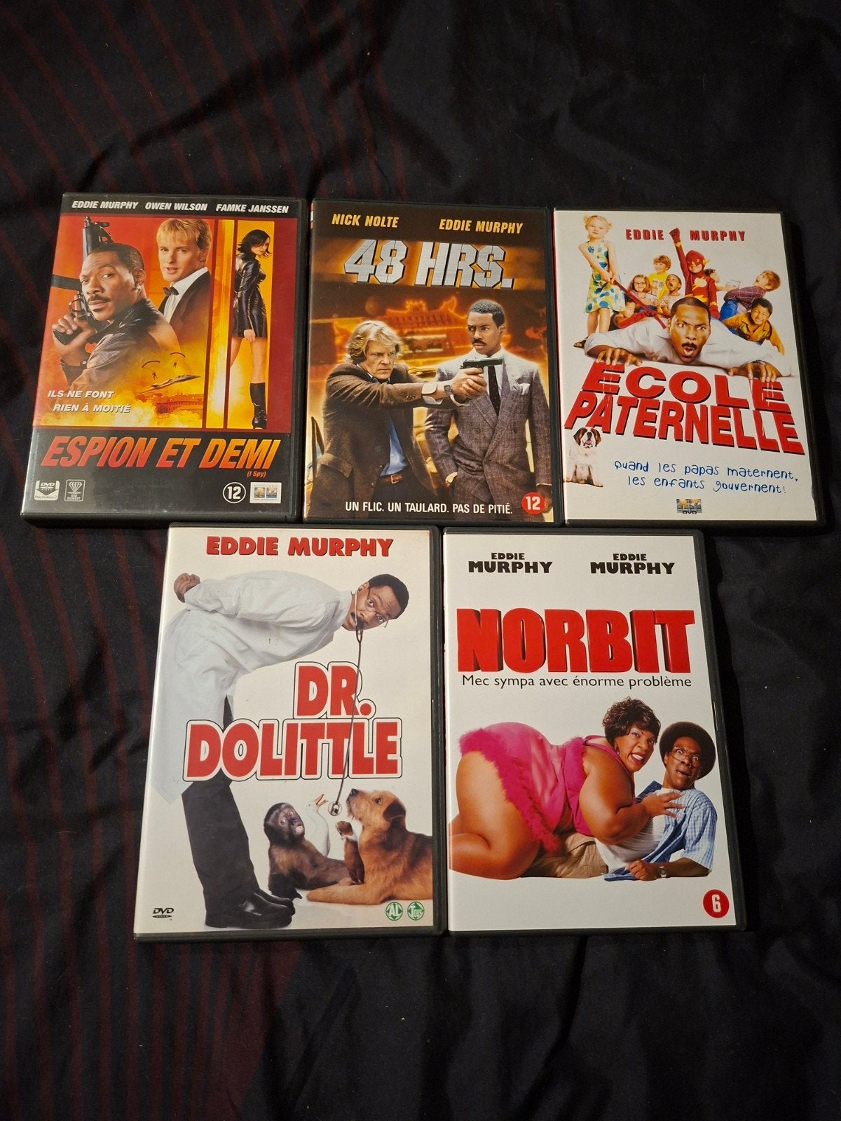 A vendre 5 dvd Eddie Murphy, Comédie d'action, Enlèvement ou Envoi, Néerlandais, Comprend un boîtier
