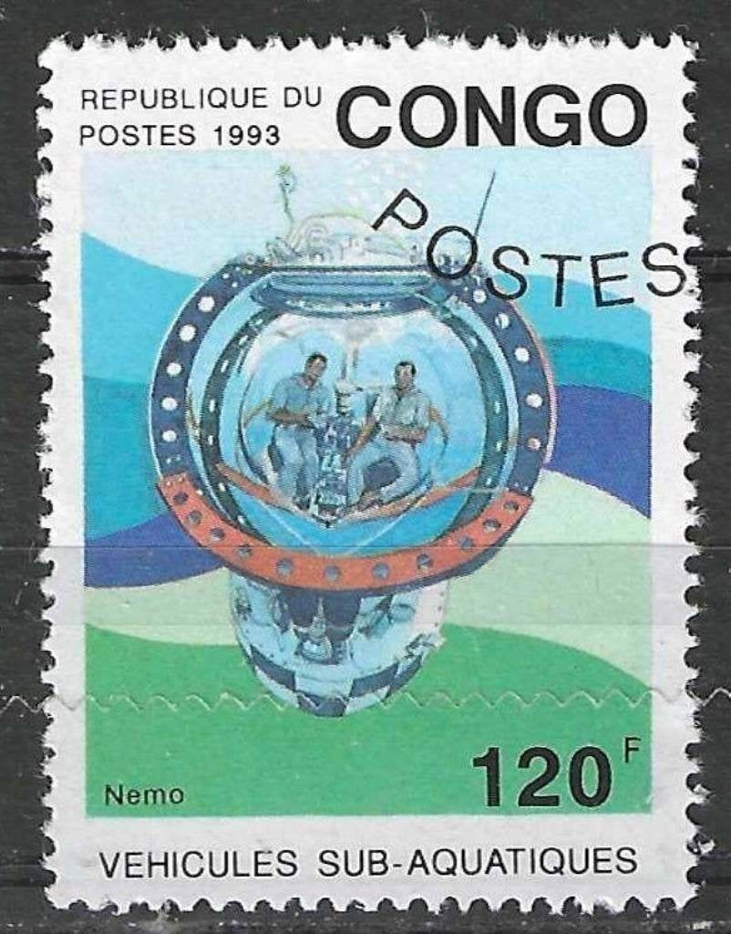 Congo Brazzaville 1993 - Yvert 986C - Onderwater (ST), Verzenden, Gestempeld