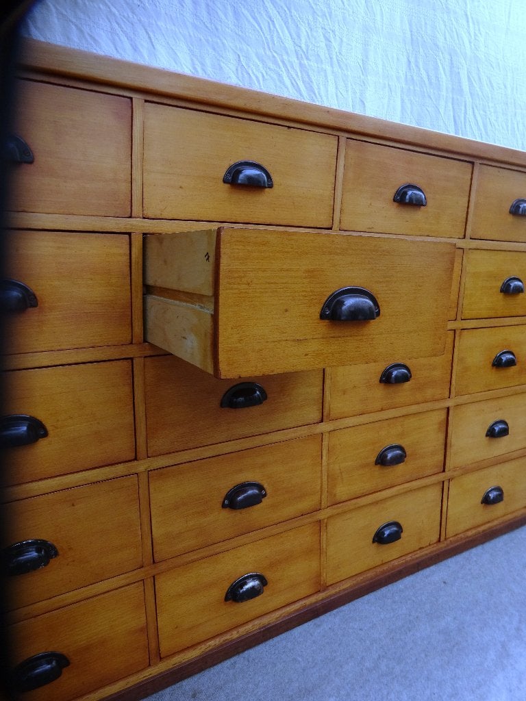 commode, armoire de pharmacie, armoire de magasin, à papier, 3 ou 4 tiroirs, Enlèvement ou Envoi, 150 à 200 cm, Utilisé