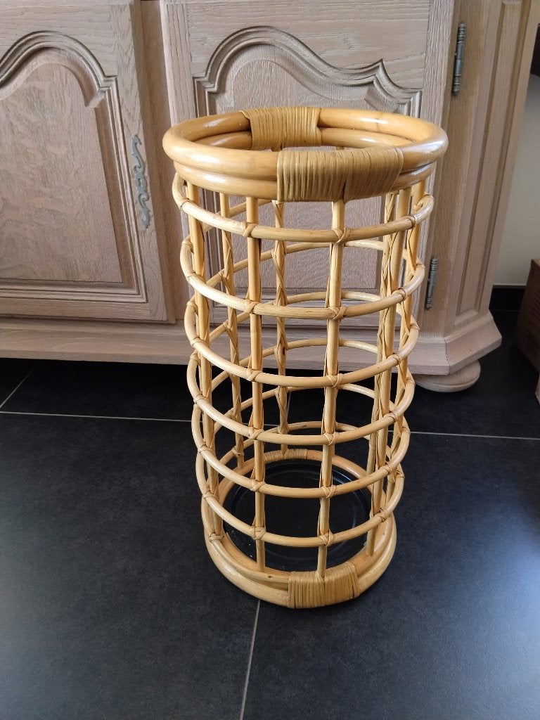 vintage bamboe paraplu mand, Enlèvement ou Envoi, Comme neuf, Panier