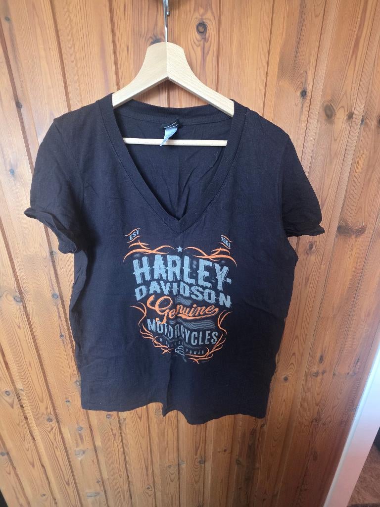 T-shirt harley davidson, Ophalen, Zwart, Zo goed als nieuw, Korte mouw