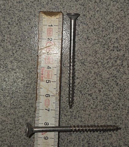 Inox Vijzen 70 X 3mm, 50 tot 100 mm, Gebruikt, Schroeven, Ophalen of Verzenden