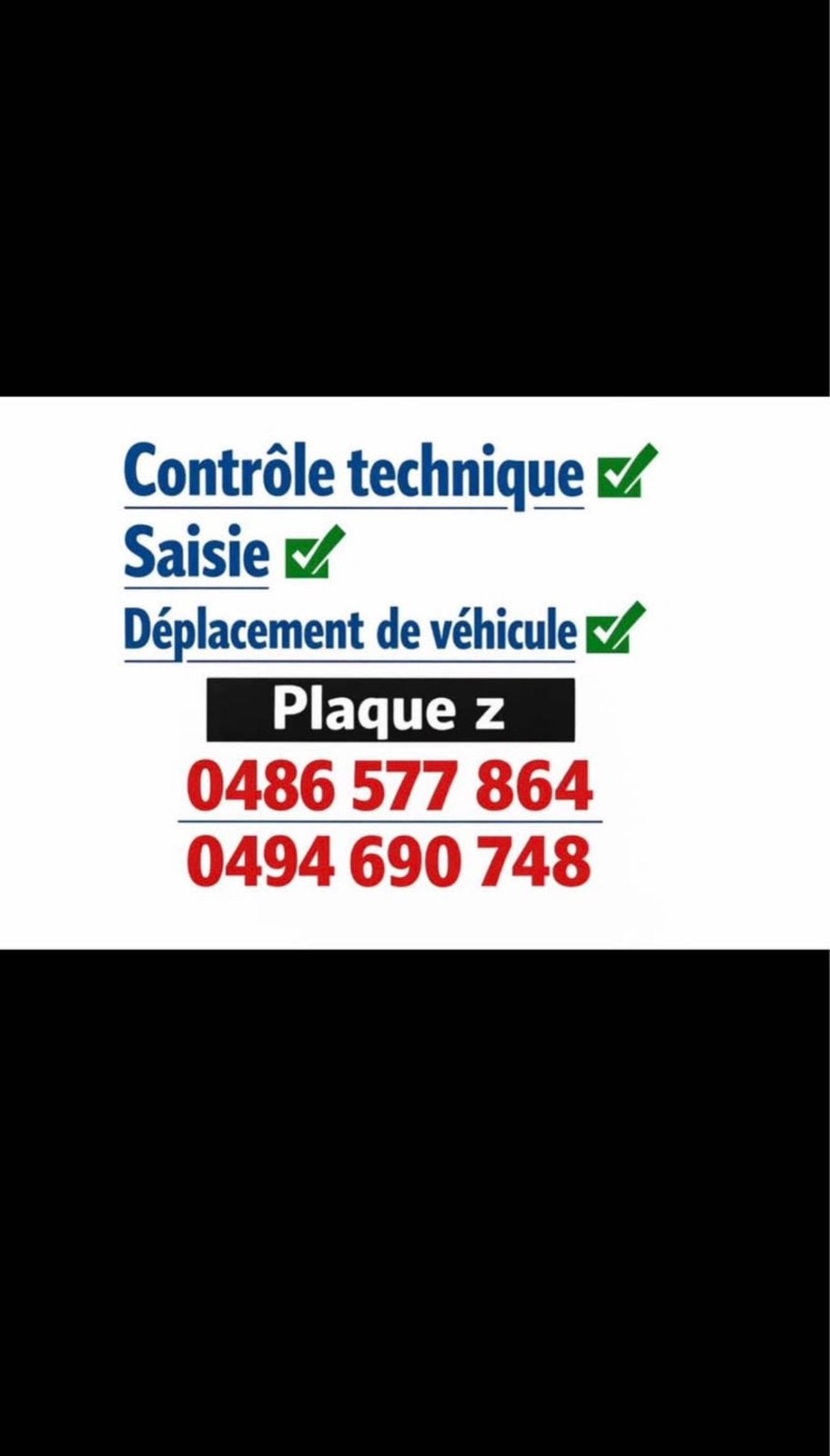 Passage au conteole technique plaque z