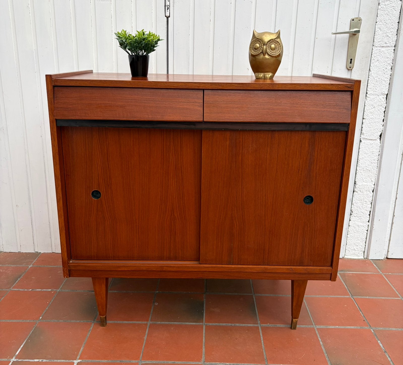 Vintage teakhouten Scandinavische meubels/dressoir, Ophalen, Gebruikt, Teakhout
