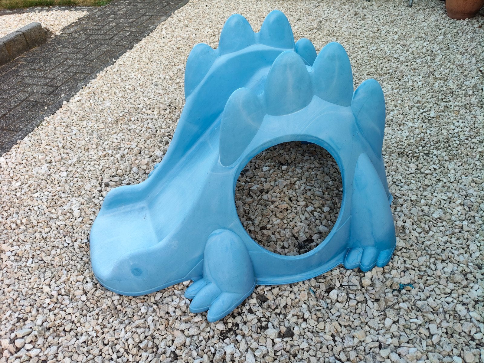 Glijbaan dino, Ophalen