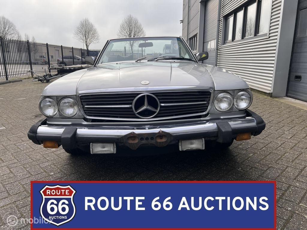 Mercedes-Benz 450 SL | 1978 | Route 66 Auctions, Auto's, Zwart, Mercedes-Benz, Bedrijf, Handgeschakeld