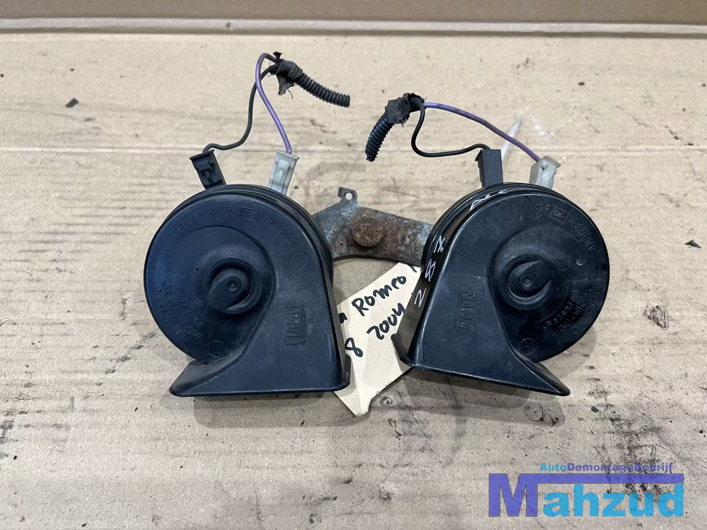 ALFA ROMEO 156 dubbel Toeter claxon 1997-2005, Auto-onderdelen, Gebruikt, Dpofca@stellantis.com, Stellantis Europe S.p.A., Alfa Romeo