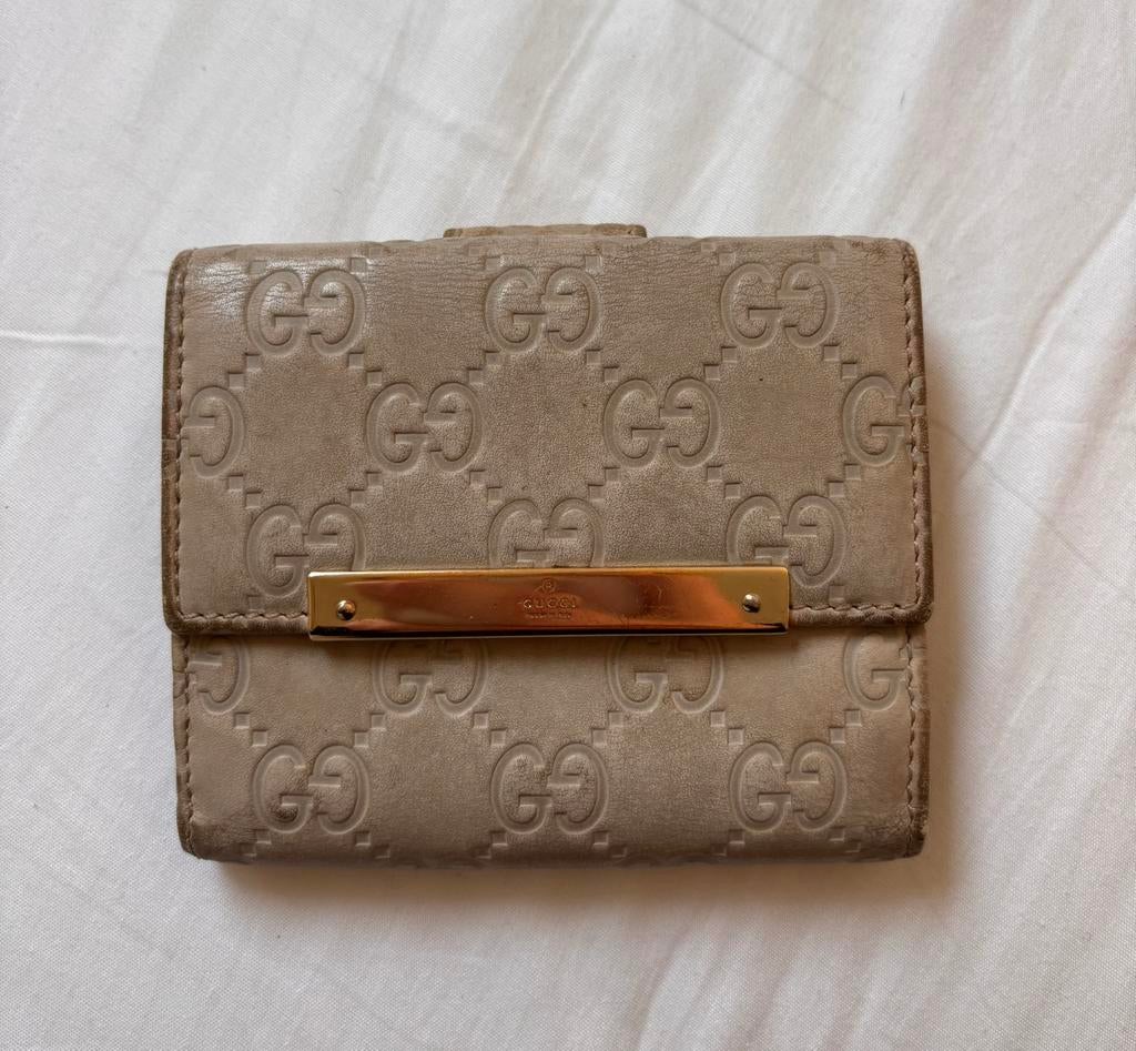 GUCCI 112716 GG Shima Leather Bifold compact wallet, Bijoux, Sacs & Beauté, Porte-monnaie & Portefeuilles, Autres marques, Cuir