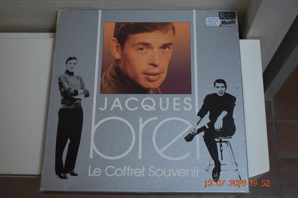 LP : Jacques Brel - Le Coffret Souvenir (8 LP-box), Beschermende buitenhoes, Ophalen of Verzenden, Gebruikt, LP