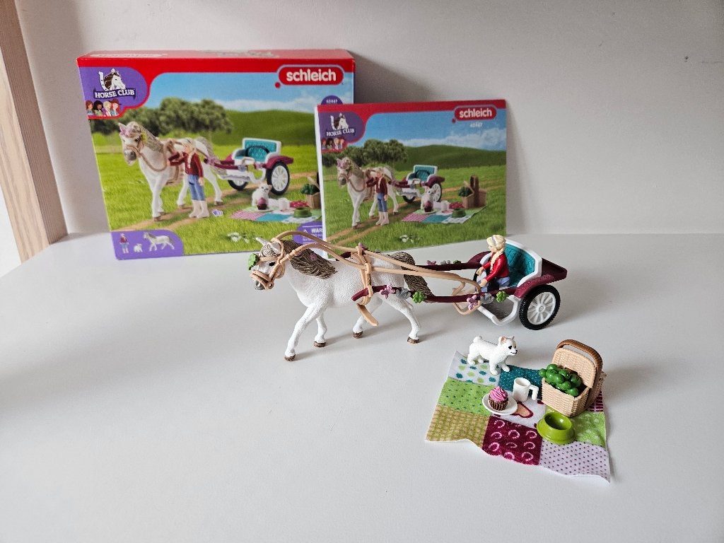 Schleich paard met kar, Ophalen, Zo goed als nieuw, Jongen of Meisje