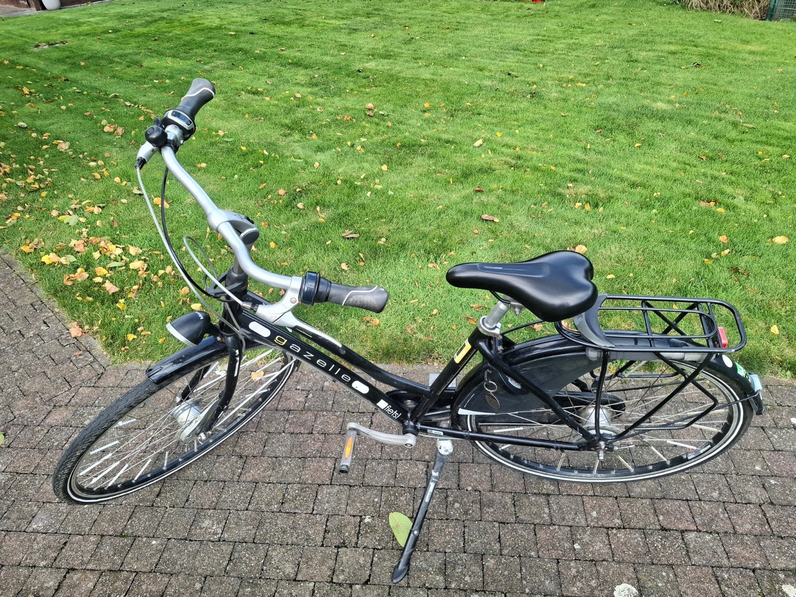 zwarte damesfiets Gazelle, Vélos & Vélomoteurs, Vitesses, Femmes, Enlèvement, Utilisé