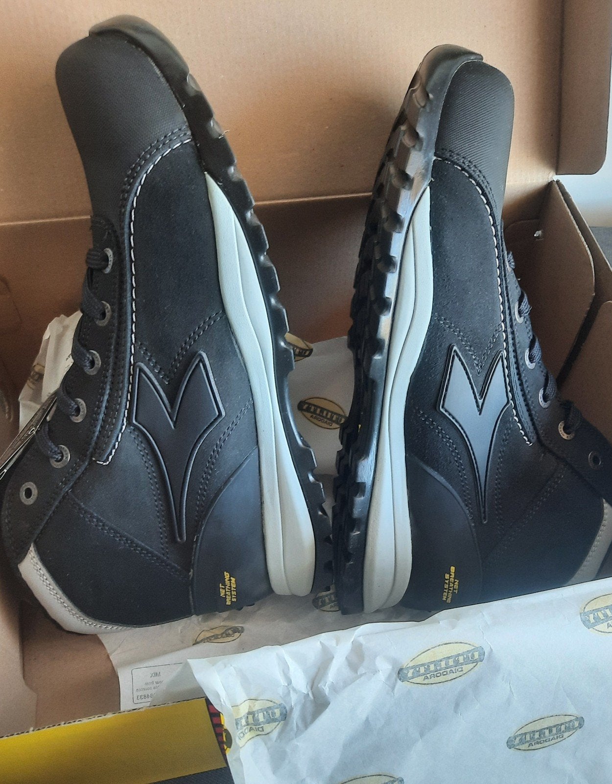 nieuw Werk Schoenen Diadora, Ophalen, Zwart, Nieuw, Werkschoenen