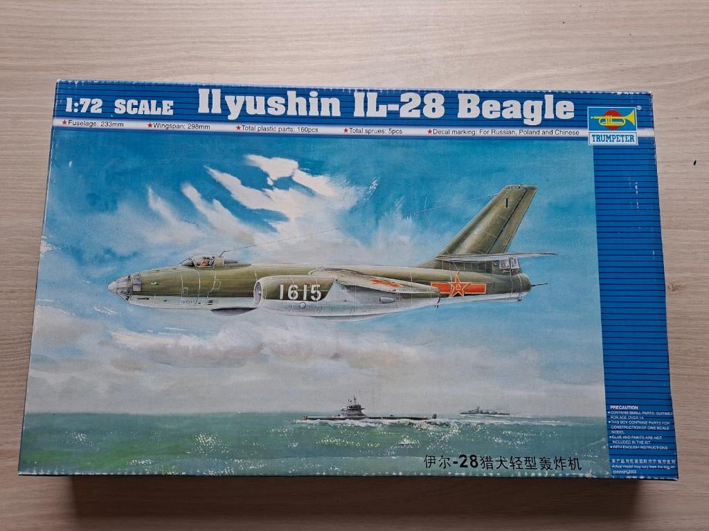 Trumpeter | Nr. 01604 | 1:72 - Ilyushin IL-28 Beagle, Overige merken, 1:72 tot 1:144, Nieuw, Ophalen of Verzenden