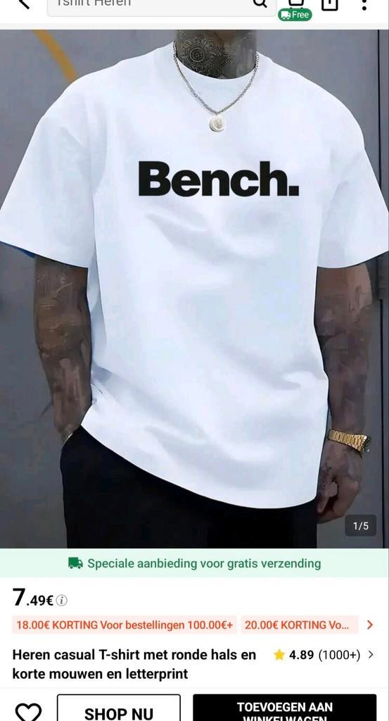 Nieuw! Tshirt maat L, Ophalen of Verzenden, Nieuw, Maat 52/54 (L), Shein