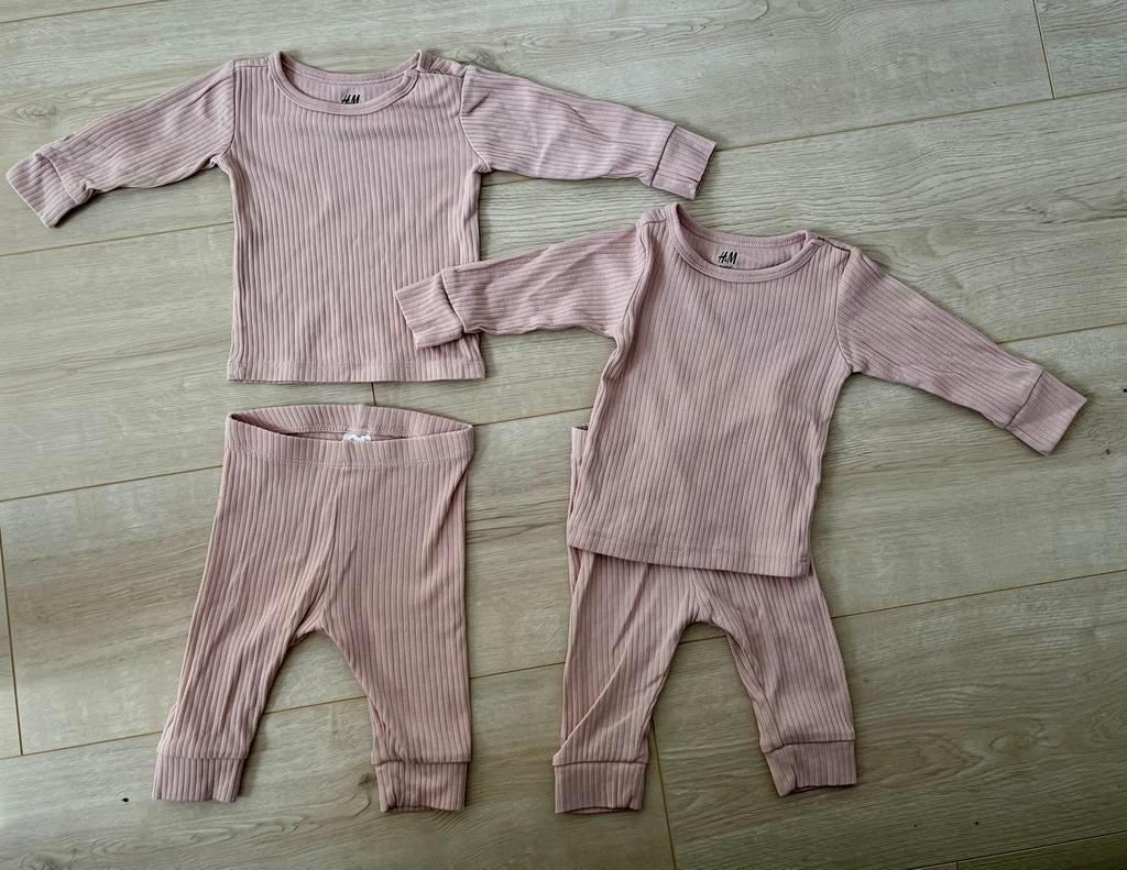 Baby setje roze H&M Maat 62 Tweeling, Kinderen en Baby's, Ophalen of Verzenden, Zo goed als nieuw, Setje