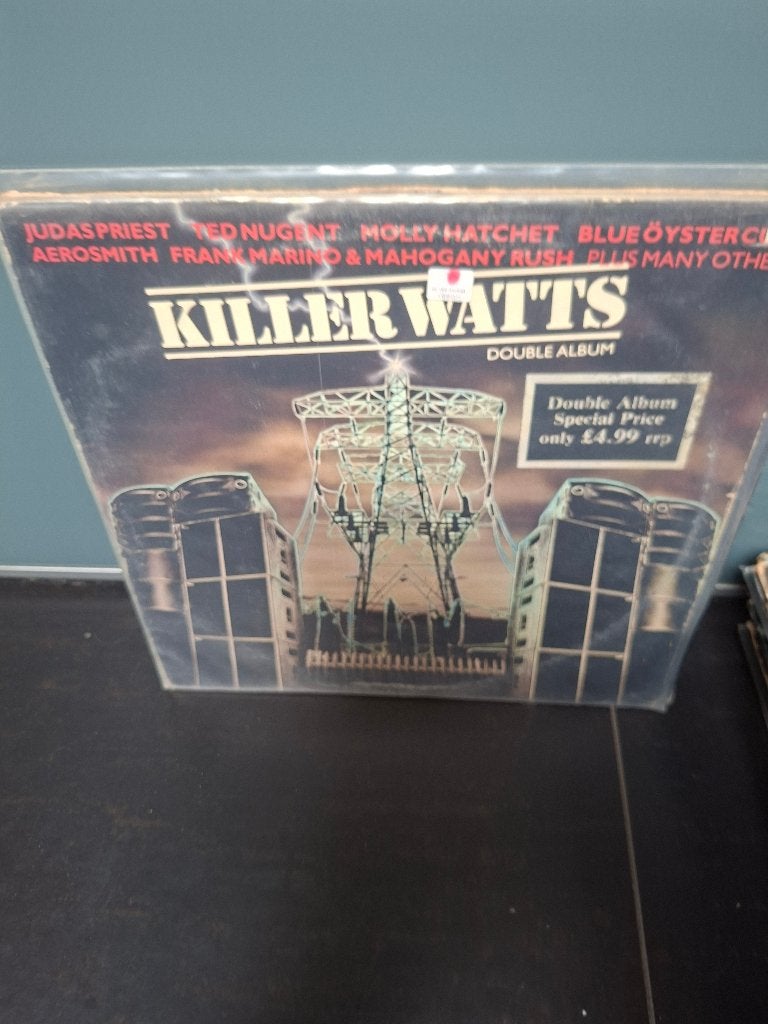 lp - various - killer watts - vak 10, Cd's en Dvd's, LP, Gebruikt, Beschermende buitenhoes, Hardrock