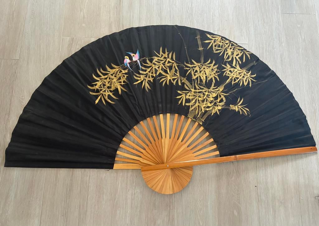Grote chinese waaier muurdecoratie, Huis en Inrichting, Woonaccessoires | Wanddecoraties, Ophalen, Gebruikt, Overige typen, Overige stijlen