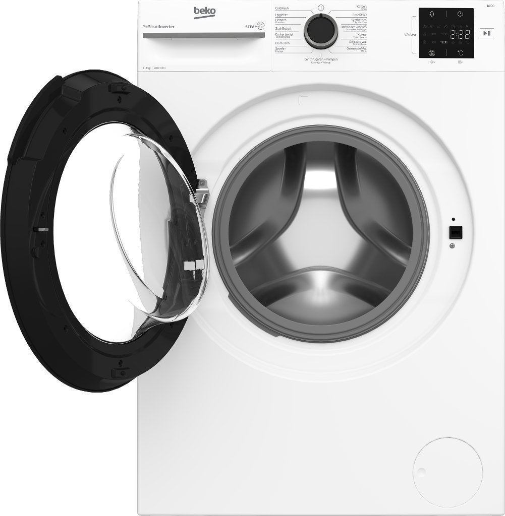 Beko BM3WFU37412CW wasmachine — EnergySpin — Klasse A, 6 tot 8 kg, Ophalen, Gebruikt, Energieklasse A of zuiniger