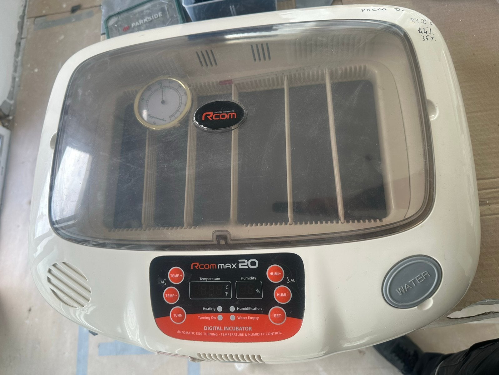 RCOM MAX 20 broedmachine, Ophalen, Gebruikt, Broedmachine
