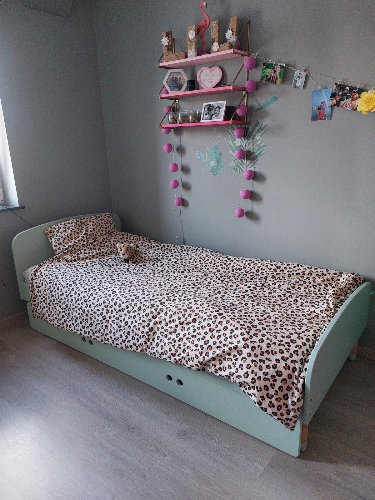 lit 90x200 turquoise Flexa, Matelas, 85 à 100 cm, Enlèvement, 180 cm ou plus