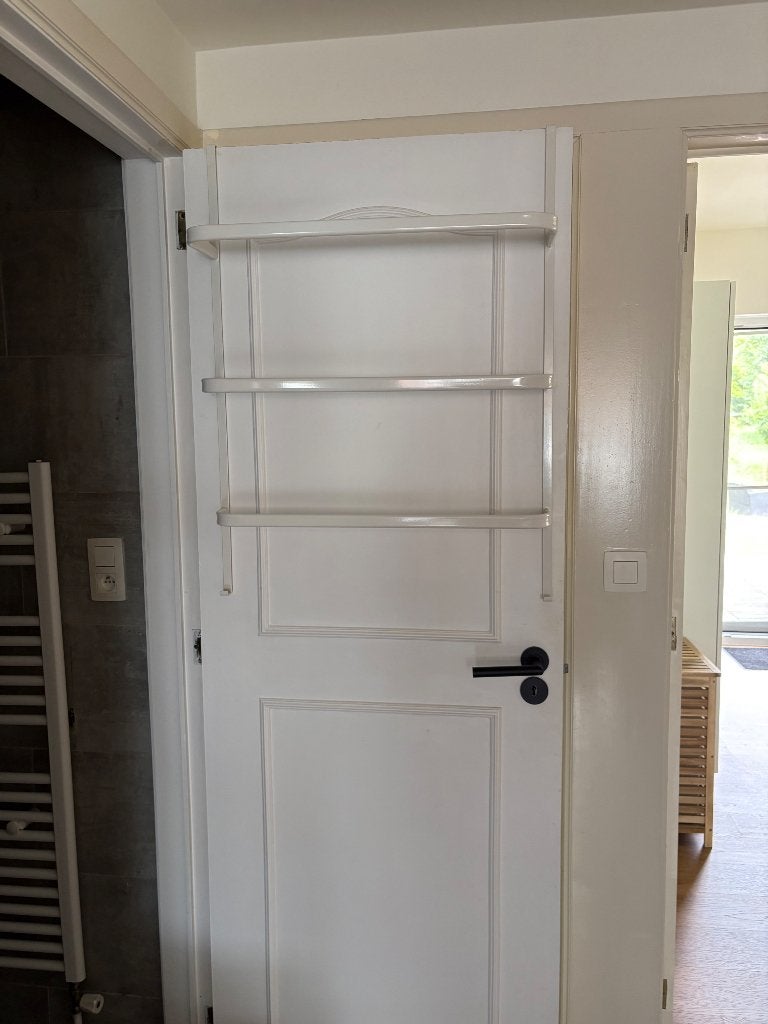 Handdoekenrek voor badkamerdeur, Huis en Inrichting, Ophalen, Gebruikt, Handdoekenrek, Wit
