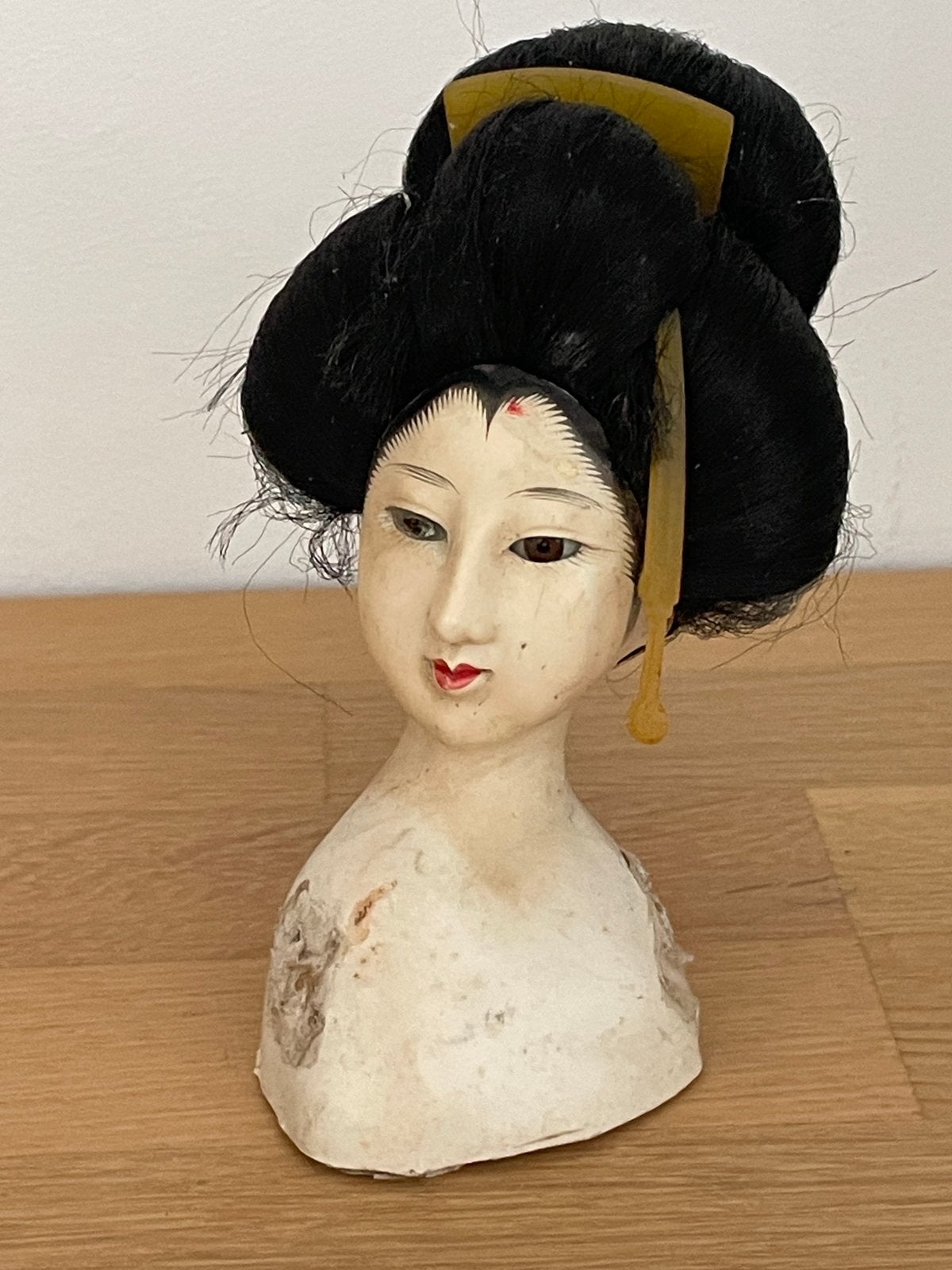 Authentiek antiek Japans geisha-poppenhoofd (buste), Ophalen of Verzenden