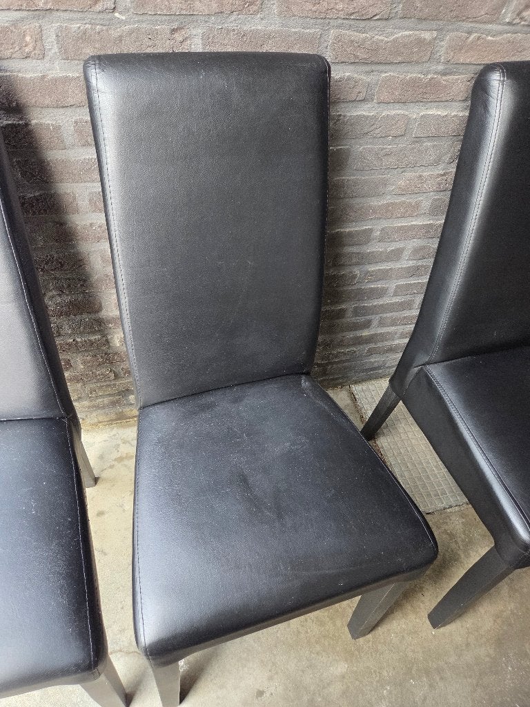 Gratis af te halen. 3 zwarte stoelen, Gebruikt, Drie, Zwart, Ophalen