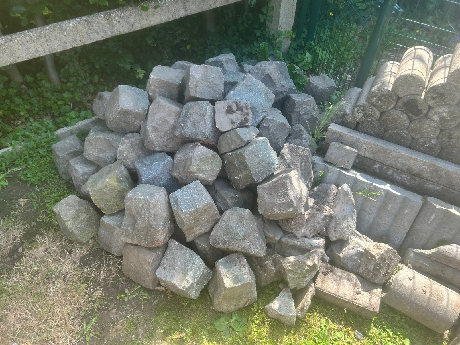 Kasseien, borders en palissades, Ophalen, Gebruikt