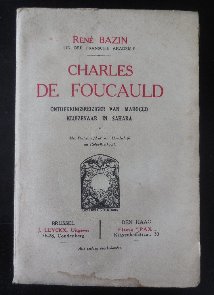 Charles de Foucaud - R. Bazin - 1925, Boeken, Ophalen of Verzenden, Gelezen