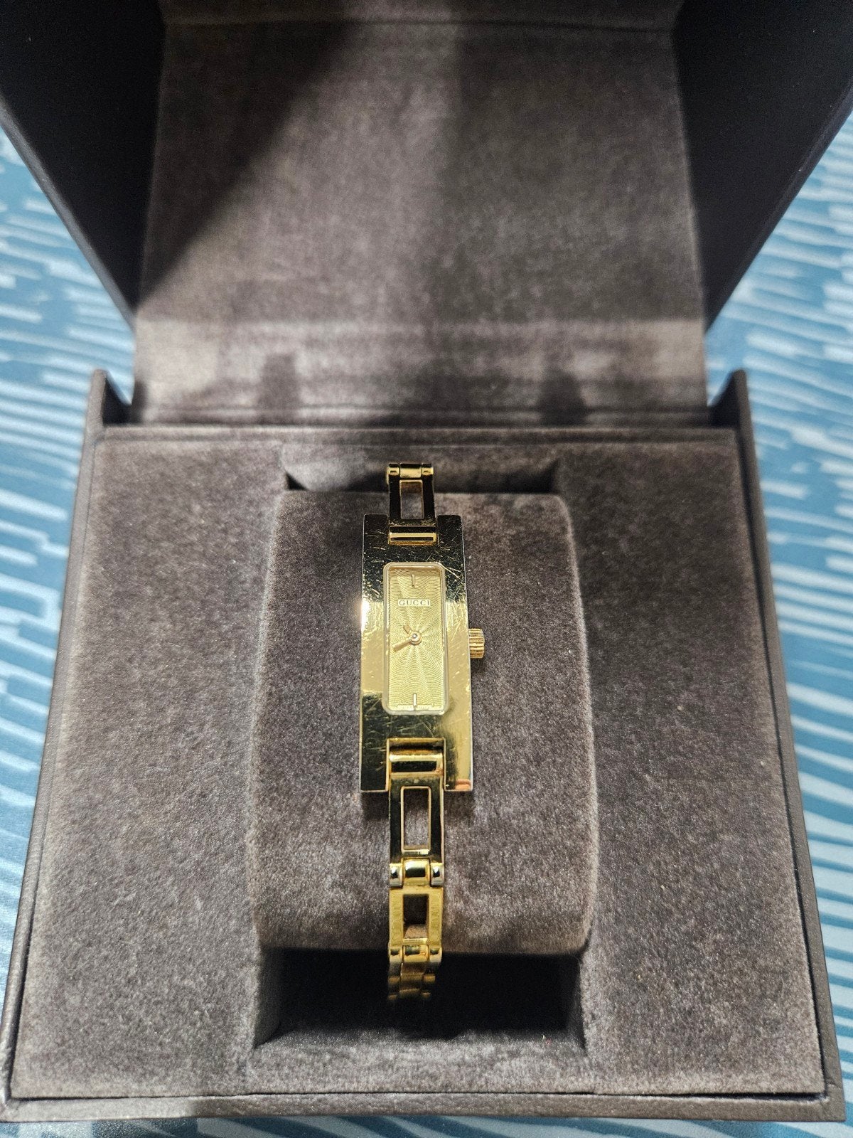 Gucci dameshorloge, Enlèvement ou Envoi, Utilisé, Montre-bracelet, Acier